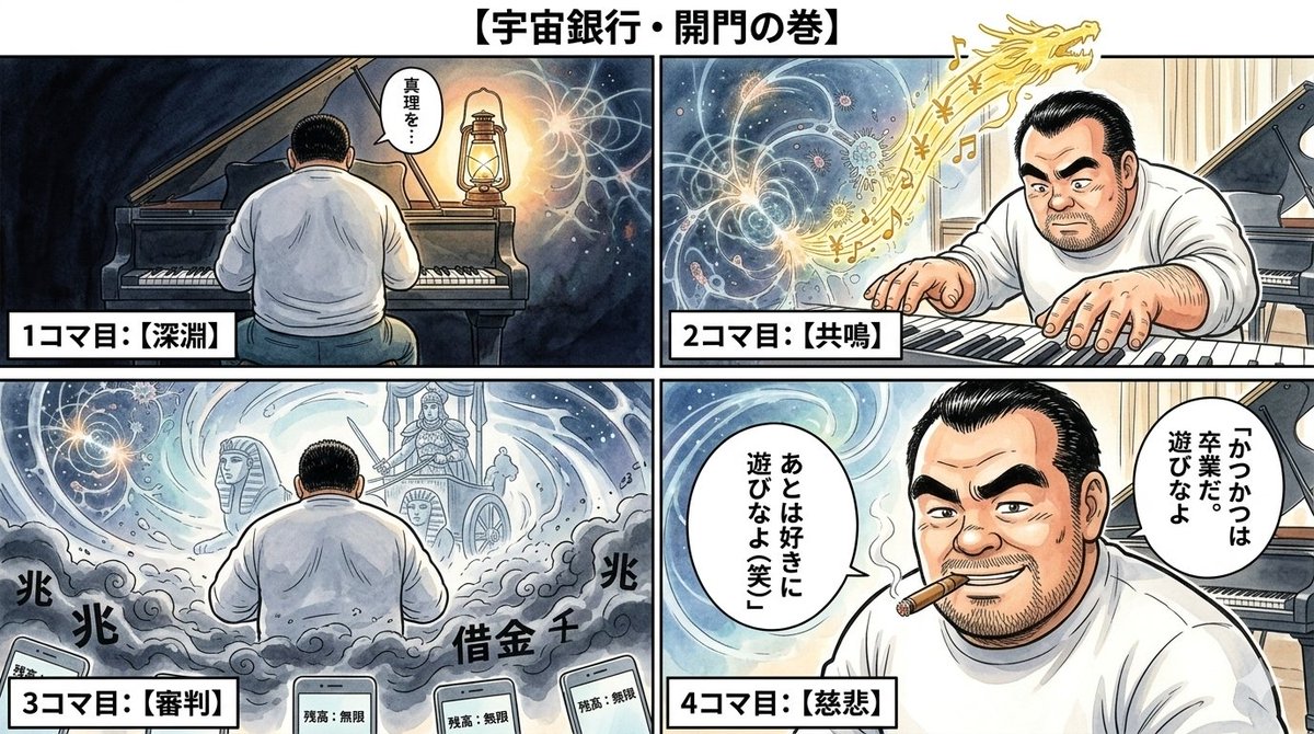 61: Comic / Storyboard - Nano Banana Pro Image Generation Prompt: Currency Issuance and Infinite Balance