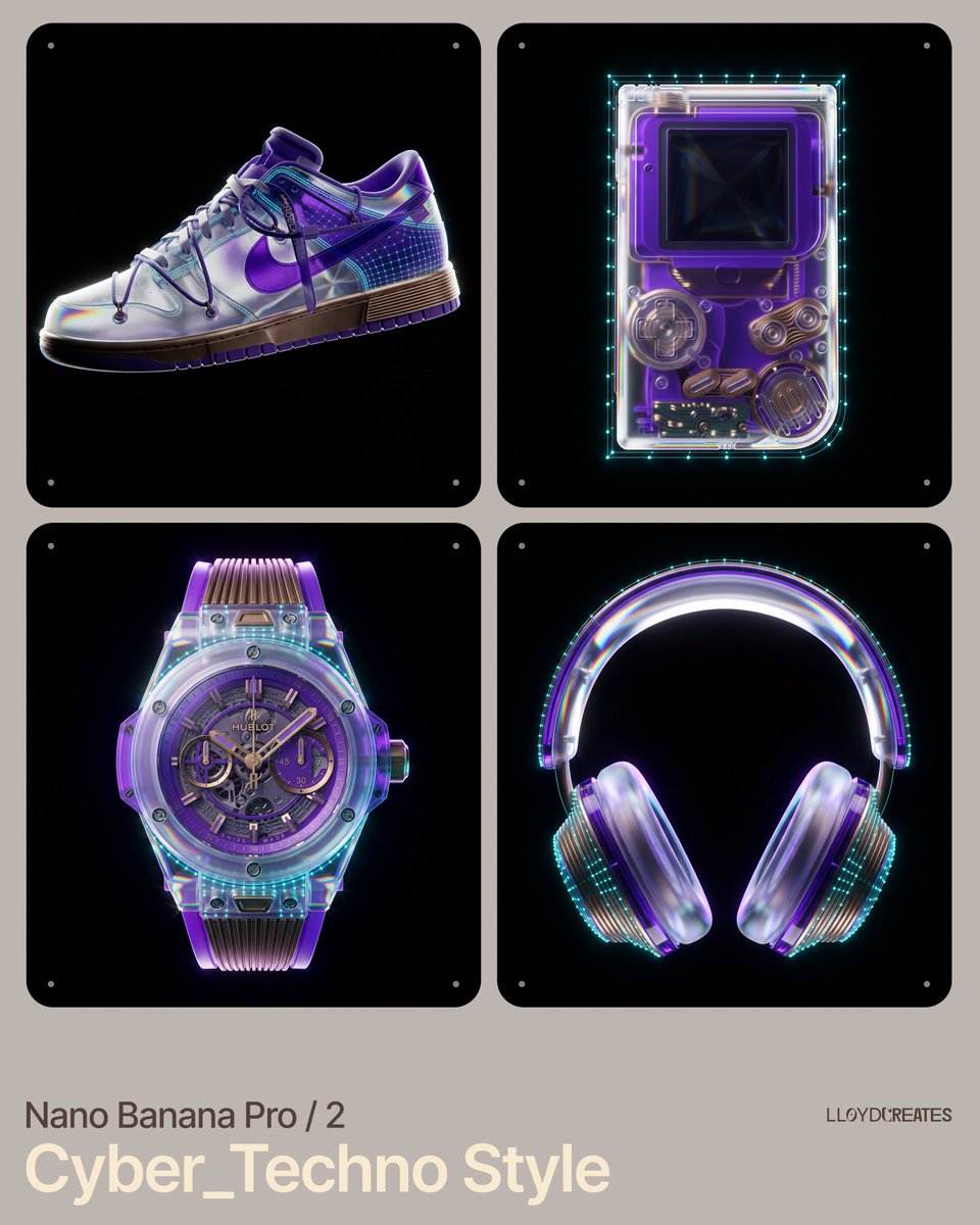 91: E-commerce Main Image - Cyber-Techno Product Shot in Void with Prismatic Effects