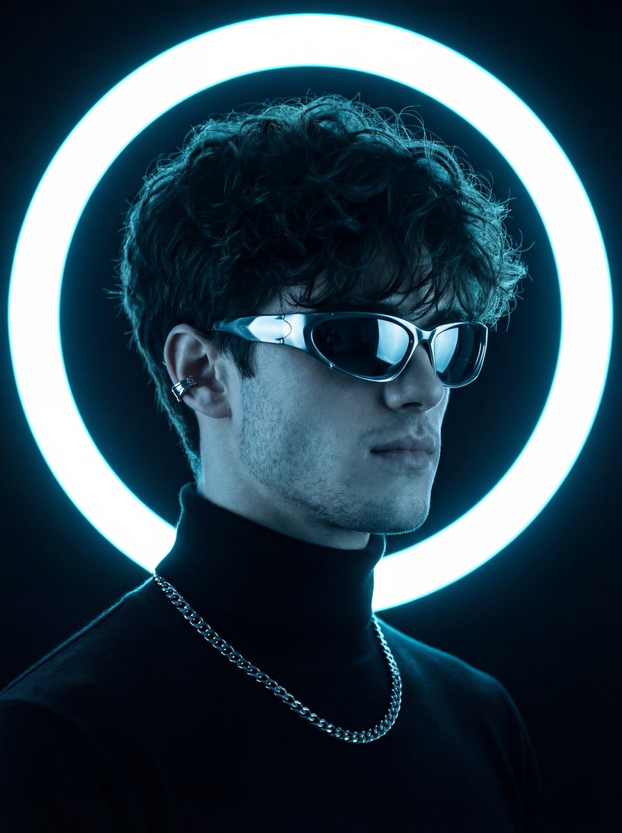 8: Profile / Avatar - Futuristic Neon Portrait Prompt