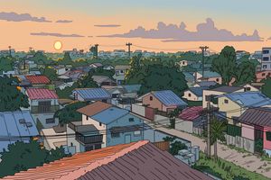 Ligne Claire Suburban Landscape – GPT Image 2 prompt by Kai