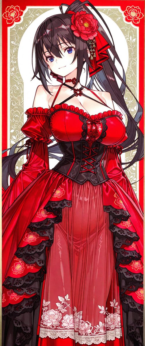 Profil / Avatar - Elegant Floral Anime Portrait Template - Image 1