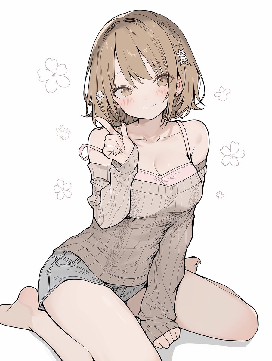 Profil / Avatar - Anime Girl in Off-Shoulder Sweater - Image 1