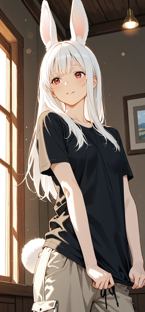 Social-Media-Beitrag - Anime Rabbit Girl Sunlight Portrait - Image 1