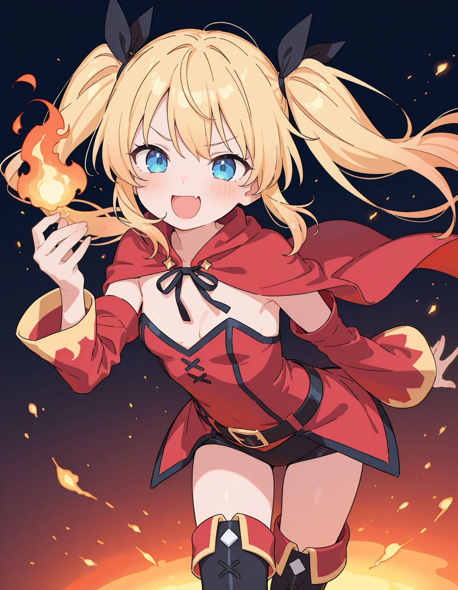 Spiel-Asset - Anime Fire Mage Girl Illustration - Image 1