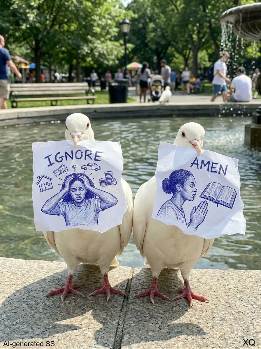 Infografik / Edu Visual - Pigeons Wearing Sketched Signs - Image 1