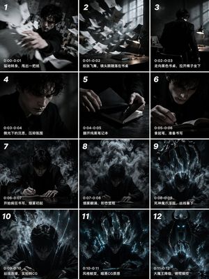 12-Panel Cinematic Storyboard Grid – GPT Image 2 prompt by John