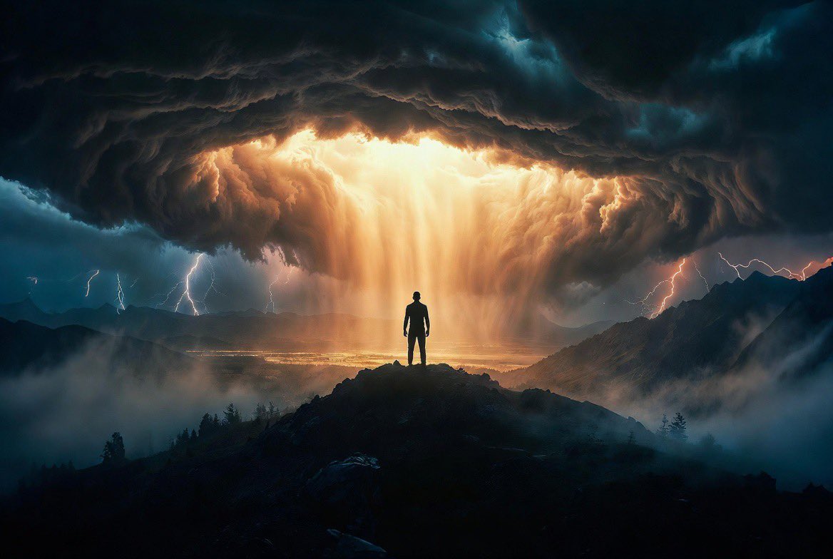Comic / Storyboard - Divine Light Breaking Through Storm - Image 1