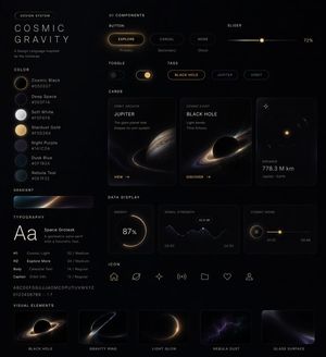 Cosmic Dark Mode UI Design System – GPT Image 2 prompt by cheaty