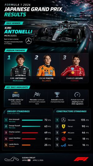 F1 Race Results Infographic Dashboard – GPT Image 2 prompt by 呆大人