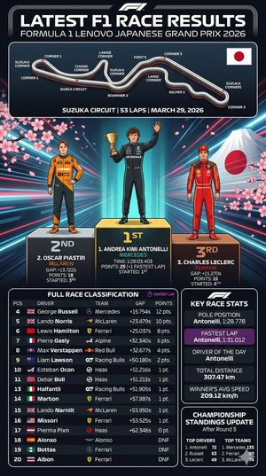 F1 Race Results Infographic – GPT Image 2 prompt by 呆大人