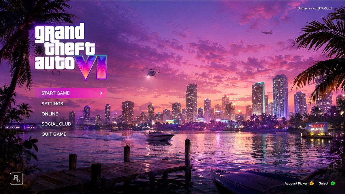 Game Asset - Vice City Style Game Menu Mockup - Image 1