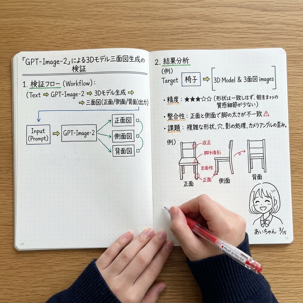 Infographic / Edu Visual - Handwritten AI Verification Notebook Spread - Image 1