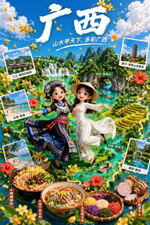 3D Animated Tourism Infographic Poster – GPT Image 2 prompt by 行者AI视频