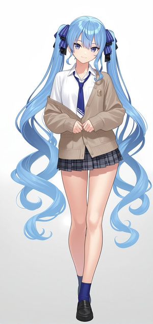 Anime Schoolgirl Full-Body Portrait – GPT Image 2 prompt by Menika_AIart@投稿垢