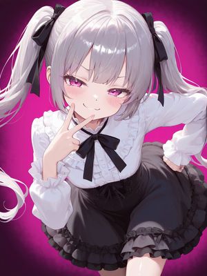 Anime Girl Smug Peace Sign Portrait – GPT Image 2 prompt by studioあぽろん