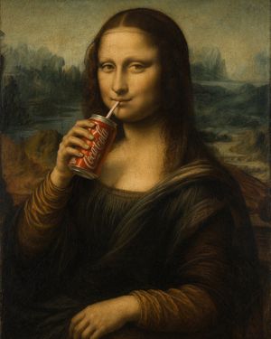 Mona Lisa Drinking Coke Oil Painting – GPT Image 2 prompt by 李岳