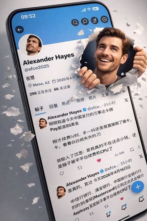 3D Realistic X Profile Interface – GPT Image 2 prompt by Alexander Hayes