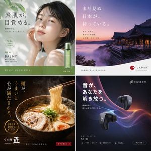 2x2 Japanese Advertisement Grid – GPT Image 2 prompt by エヌエイ@社労士