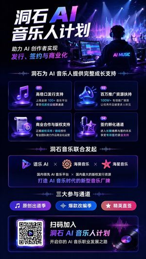AI Music Program Promotional Infographic – GPT Image 2 prompt by PM也有春天