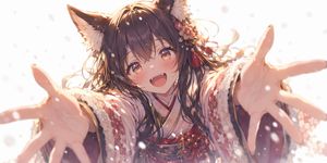 Anime Fox Girl Reaching for a Hug – GPT Image 2 prompt by みつひろ