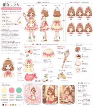 Anime Magical Girl Character Reference Sheet – GPT Image 2 prompt by でんでん