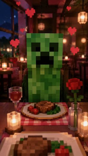 Romantic Voxel Dinner Date – GPT Image 2 prompt by Mirochill