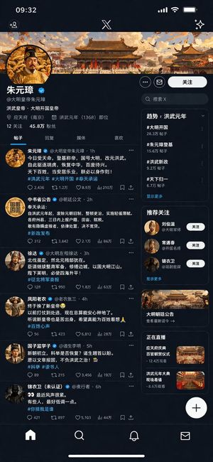 Historical Figure Social Media UI Mockup – GPT Image 2 prompt by HuZhou_Mr