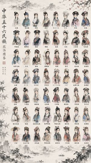 56 Chinese Ethnic Groups Clothing Chart – GPT Image 2 prompt by 程序员小灰