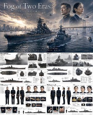Dual-Era Naval Drama Poster & Spec Sheet – GPT Image 2 prompt by いにしえ@AI Director & Creator｜Will Oldgram