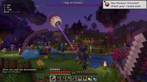 Voxel Survival Game Boss Fight HUD – GPT Image 2 prompt by 只の人。