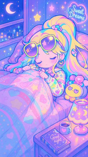 Retro Anime Pastel Sleep Scene – GPT Image 2 prompt by minesan