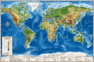 Detailed Physical World Map with Info Panels – GPT Image 2 prompt by すぐる | ChatGPTガチ勢 𝕏