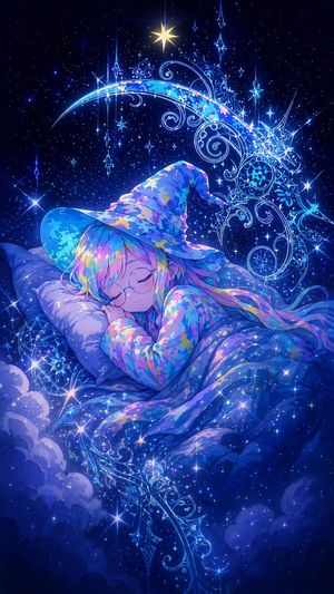 Sleeping Anime Star Witch – GPT Image 2 prompt by minesan
