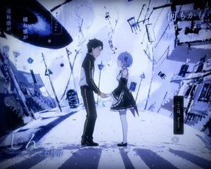 Surreal Anime Couple Illustration with Text Overlays – GPT Image 2 prompt by Senb0n22a