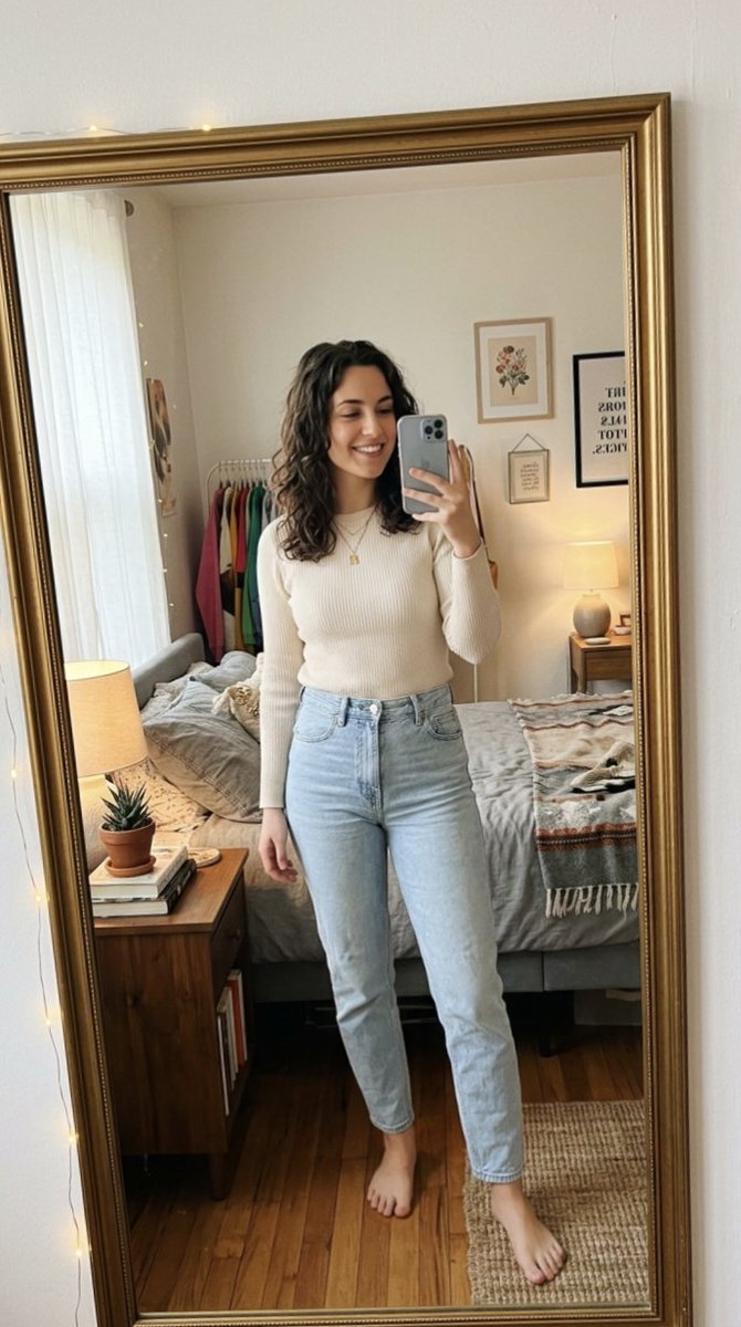 Photorealistic Mirror Selfie Portrait