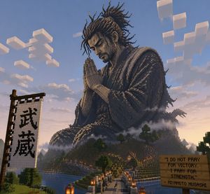 Minecraft Statue of Musashi – GPT Image 2 prompt by nic