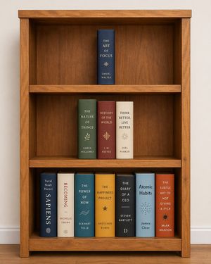 Curated Bookshelf with Specific Titles – GPT Image 2 prompt by pozitiv4ik
