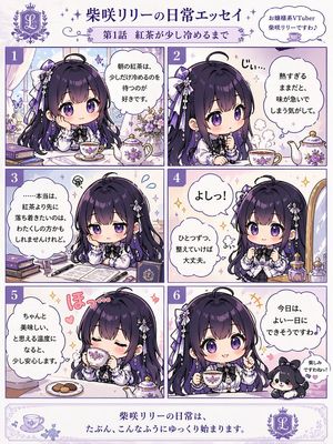 6-Panel Chibi VTuber Comic Strip – GPT Image 2 prompt by WTR