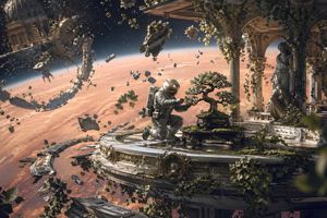 Astronaut Tending Bonsai in Space Ruins – GPT Image 2 prompt by nic