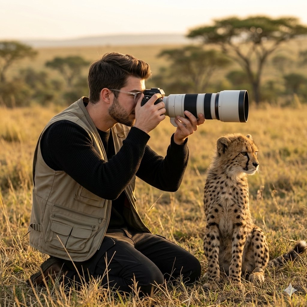 Sample output image for Wildlife Photographer with Cheetah Cub