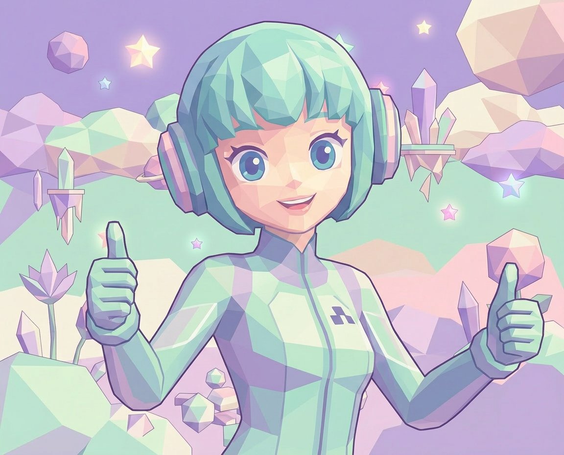 Sample output image for Low-Poly Geometric Character Art
