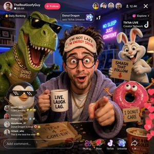 Funny TikTok livestream with cartoon characters – GPT Image 2 prompt by Luka kh