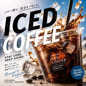 Modern Iced Coffee Advertisement Design – GPT Image 2 prompt by KAWAI