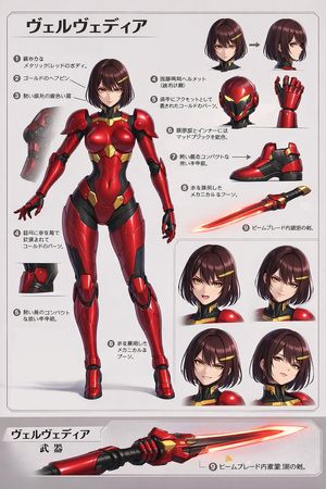 Velvedia Character Reference Sheet – GPT Image 2 prompt by ジャスミーナ | AI Anime & Illustrations✨