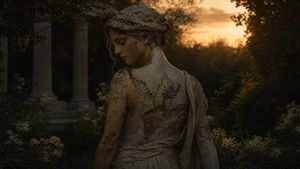 Haunting Statue Woman at Sunset – GPT Image 2 prompt by Peter Bakkum