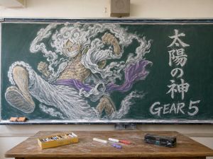 Gear 5 Chalkboard Classroom Mural – GPT Image 2 prompt by Leeve