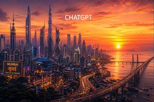 Futuristic Mumbai Sunset Skyline – GPT Image 2 prompt by ShipWithDevOps