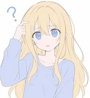 Confused Blonde Anime Girl Portrait – GPT Image 2 prompt by Torishima / INTP