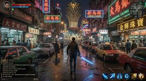 Neon Macau RPG Street Battle HUD – GPT Image 2 prompt by steventang