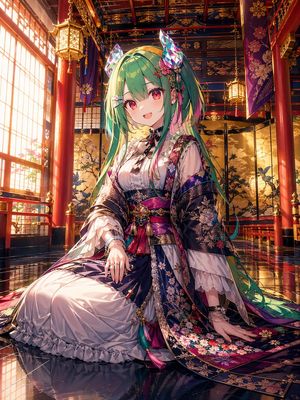 Anime Shrine Princess in Palace – GPT Image 2 prompt by みどり🐲Midori Tatsuta